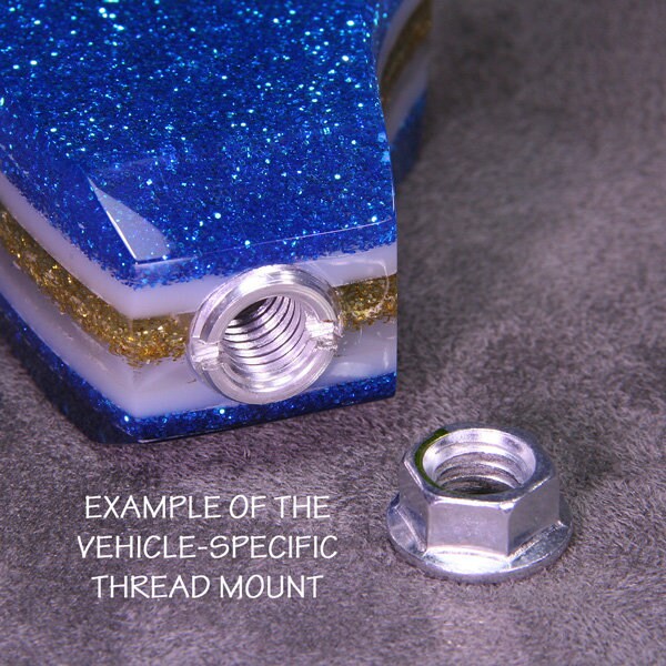 HOLOGRAPHIC Black KNOB, Shift Knob, Specific Thread Mount or Universal Fit. For your Hot Rod, Rat Rod, Cool Ride, Sports Car