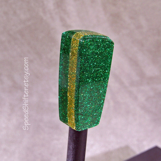 Green and Gold Metalflake, SHIFT KNOB, For your Hot Rod, Rat Rod, Cool Ride, Sports Car, Fast Car