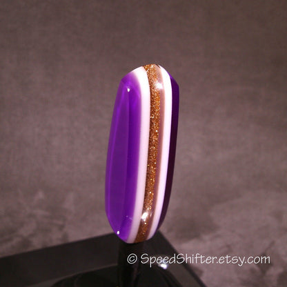 Purple with Gold Metalflake. SHIFT KNOB, Specific Thread Mount or Universal Fit.  For your Hot Rod, Rat Rod, Cool Ride, Sports Car