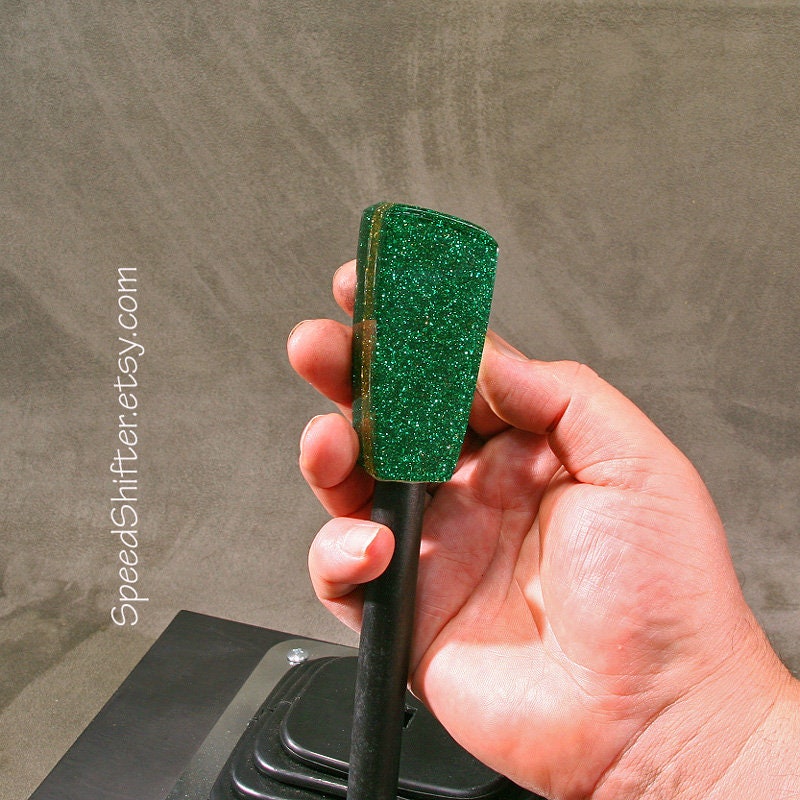 Green and Gold Metalflake, SHIFT KNOB, For your Hot Rod, Rat Rod, Cool Ride, Sports Car, Fast Car