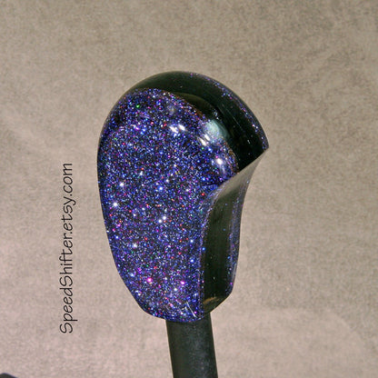 Midnight Blue, SHIFT KNOB  Metallic, Purple and Silver Metal Flake, For your Hot Rod, Rat Rod, Cool Ride, Sports Car, Fast Car