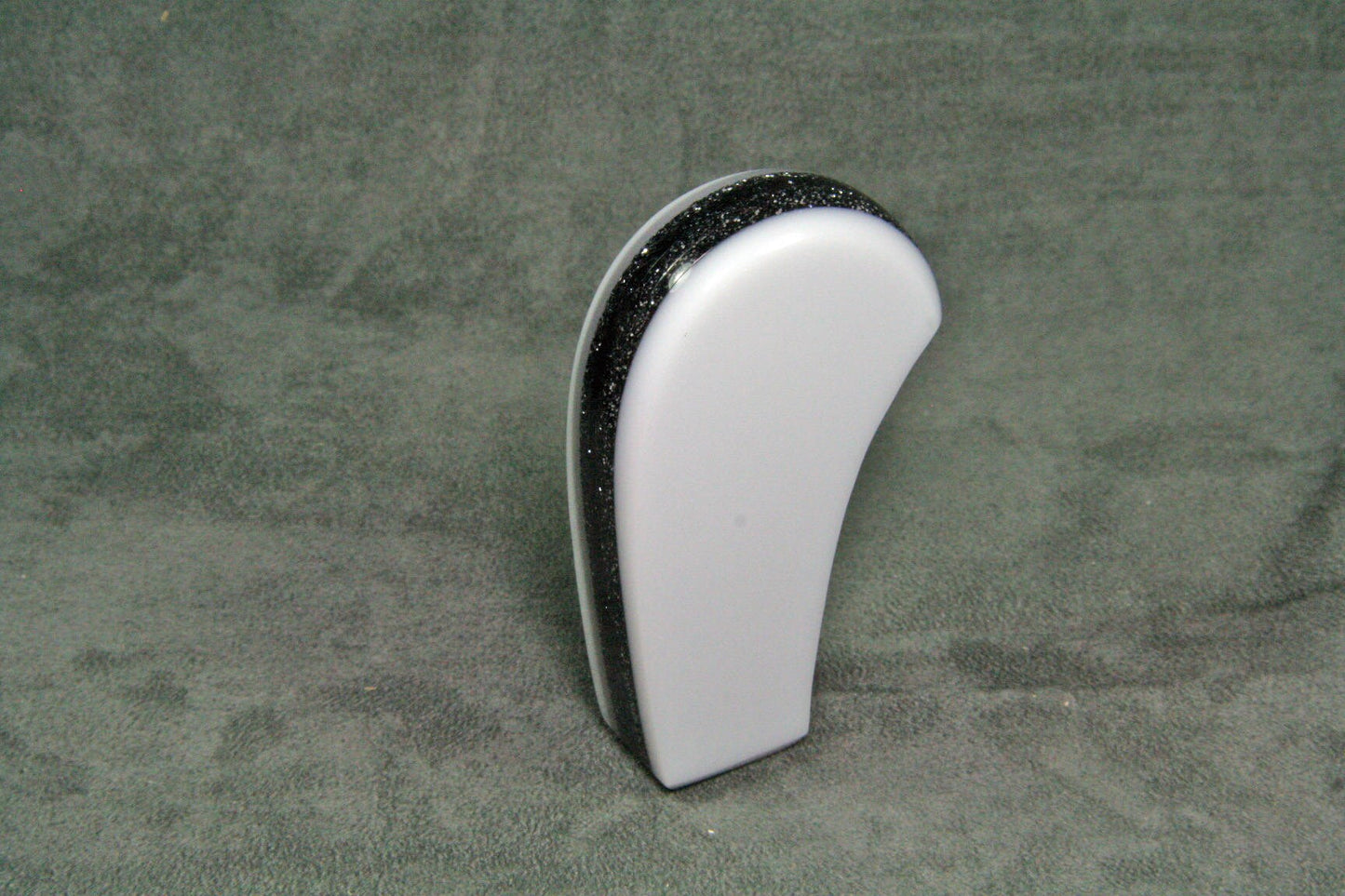 White with Black Metalflake SHIFT KNOB For Your Hot Rod, Rat Rod, Sports Car, Fast Car, Slow Car,