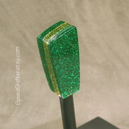 Green and Gold Metalflake, SHIFT KNOB, For your Hot Rod, Rat Rod, Cool Ride, Sports Car, Fast Car