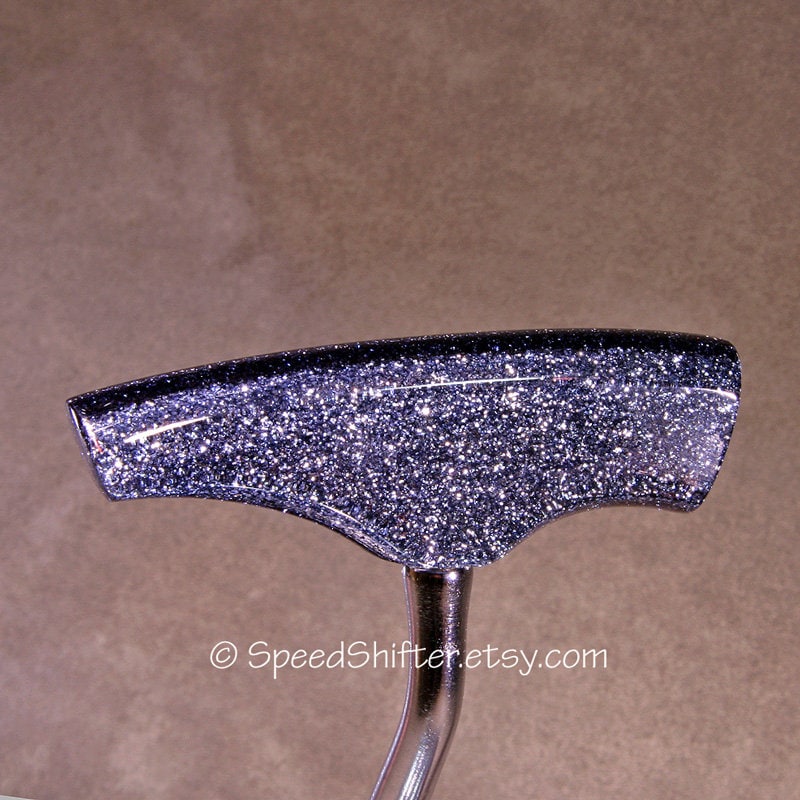 STEEL BLUE T-Handle Shifter, Custom Shift Handle, Hurst Style, Shifter Lever, Handmade in Choices of Color