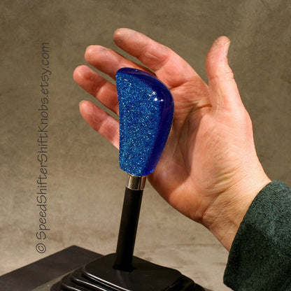 BLUE on Blue KNOB, Shift Knob, For your Hot Rod, Rat Rod, Cool Ride, Sports Car - Specific Thread Mount or Universal Fit.