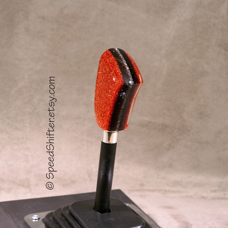 ORANGE METALFLAKE Shift Knob, Specific Thread or Universal Fit.  For your Hot Rod, Rat Rod, Cool Ride, Sports Car, Fast C