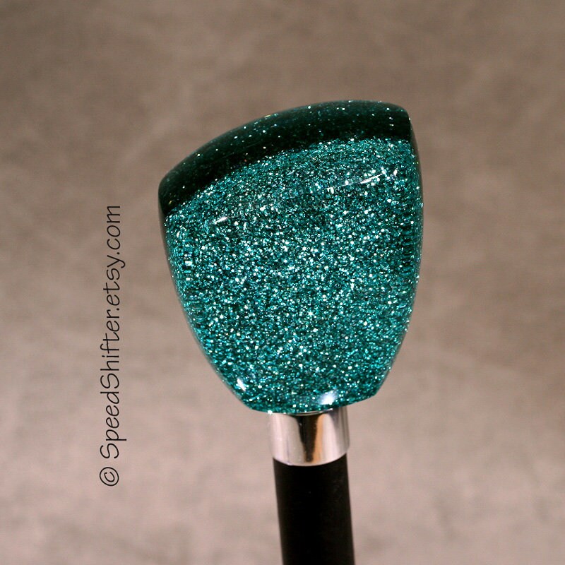 SAGE Green and Smoke Gray, SHIFT KNOB  Metallic, Metal Flake, For your Hot Rod, Rat Rod, Cool Ride, Sports Car, Fast Car