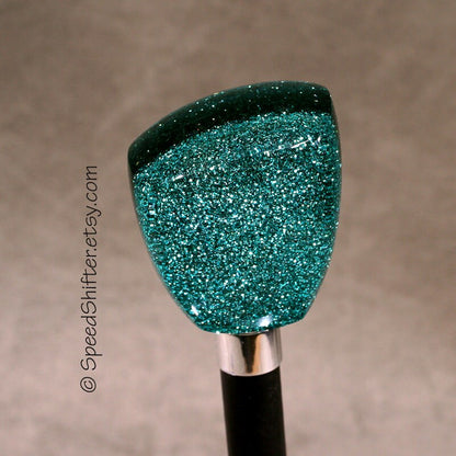 SAGE Green and Smoke Gray, SHIFT KNOB  Metallic, Metal Flake, For your Hot Rod, Rat Rod, Cool Ride, Sports Car, Fast Car
