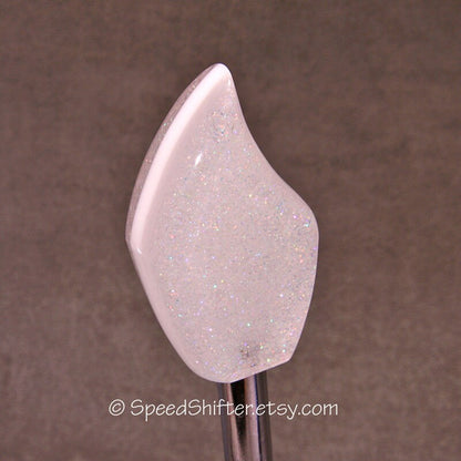 Holographic White Metal Flake Shift Knob for Hot Rod, Rat Rod, Sports Car