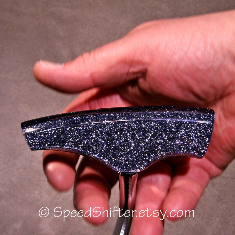 STEEL BLUE T-Handle Shifter, Custom Shift Handle, Hurst Style, Shifter Lever, Handmade in Choices of Color