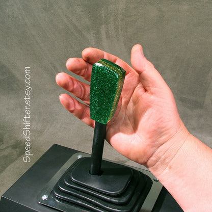 Green and Gold Metalflake, SHIFT KNOB, For your Hot Rod, Rat Rod, Cool Ride, Sports Car, Fast Car