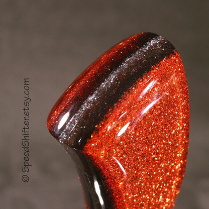 ORANGE METALFLAKE Shift Knob, Specific Thread or Universal Fit.  For your Hot Rod, Rat Rod, Cool Ride, Sports Car, Fast C