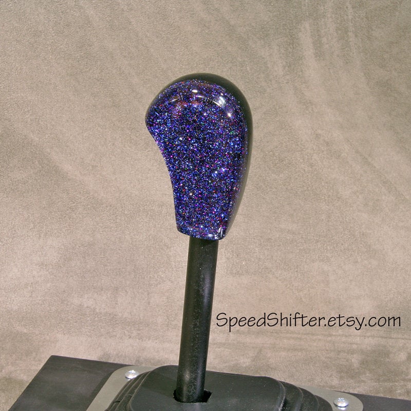 Midnight Blue, SHIFT KNOB  Metallic, Purple and Silver Metal Flake, For your Hot Rod, Rat Rod, Cool Ride, Sports Car, Fast Car