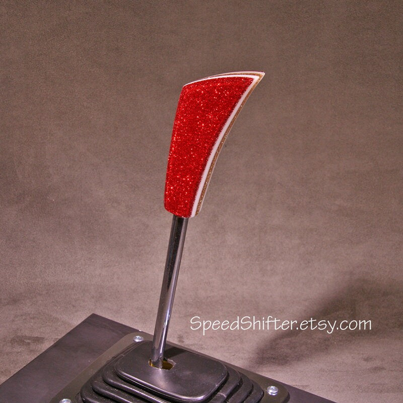 Red, Gold, White SHIFT KNOB.  Metallic, Metal Flake, For your Hot Rod, Rat Rod, Cool Ride, Sports Car, Fast Car