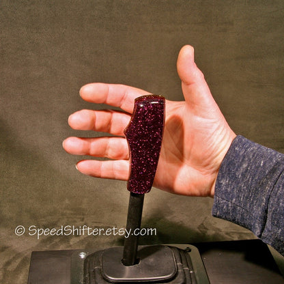 Metal Flake PURPLE SHIFT KNOB, With Layers of Clear and Gold.  For your Hot Rod, Rat Rod, Cool Ride, Sports Car, Fast Car