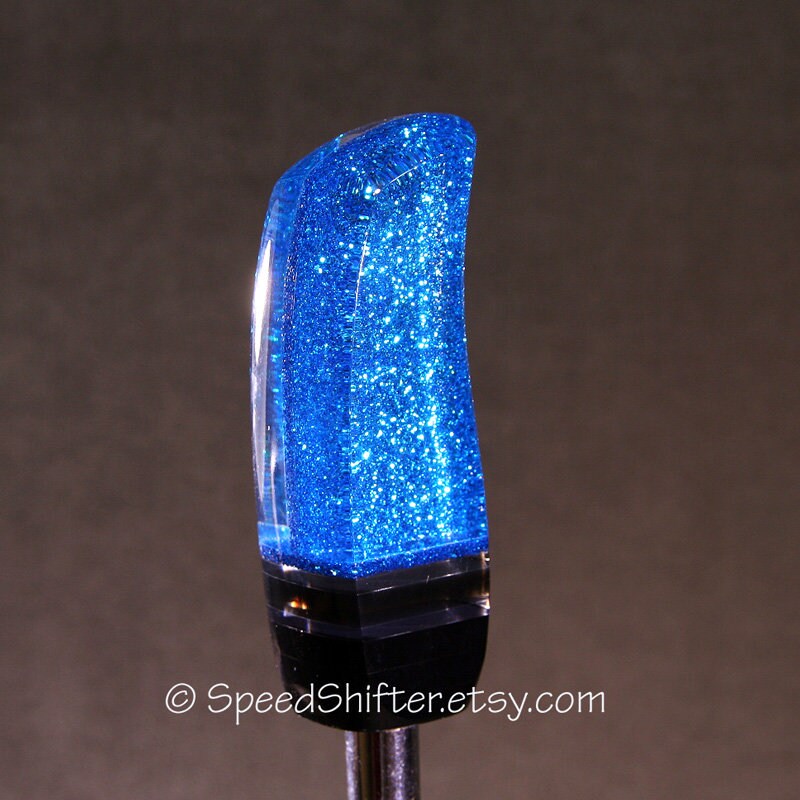 Bright BLUE with Smoke and Black. SHIFT KNOB, Specific Thread or Universal Fit.  For your Hot Rod, Rat Rod, Cool Ride, Sports Car, Fast C