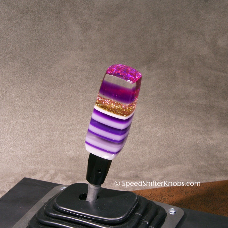 Purple, Clear, White, with a bit of Gold, SHIFT KNOB, Can Be Universal Fit  For your Hot Rod, Rat Rod, Cool Ride, Sports Car, Fast Car