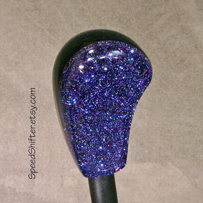 Midnight Blue, SHIFT KNOB  Metallic, Purple and Silver Metal Flake, For your Hot Rod, Rat Rod, Cool Ride, Sports Car, Fast Car
