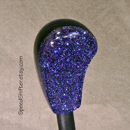 Midnight Blue, SHIFT KNOB  Metallic, Purple and Silver Metal Flake, For your Hot Rod, Rat Rod, Cool Ride, Sports Car, Fast Car