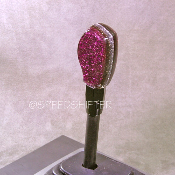 Burgundy Metal Flake Shift Knob: Universal Fit, Handmade Acrylic