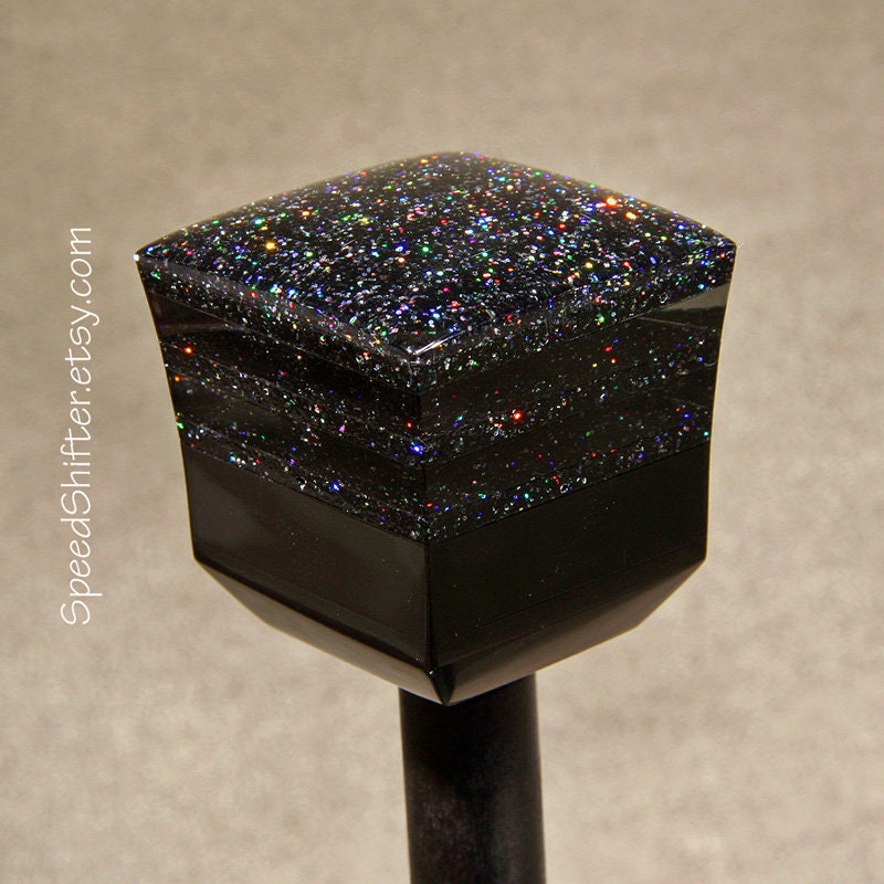 HOLOGRAPHIC Black KNOB, Shift Knob, Specific Thread Mount or Universal Fit.  For your Hot Rod, Rat Rod, Cool Ride, Sports Car