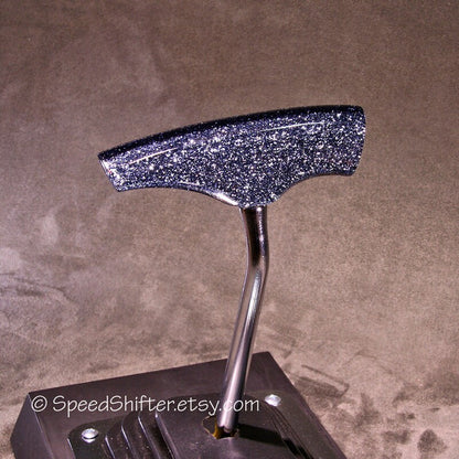 STEEL BLUE T-Handle Shifter, Custom Shift Handle, Hurst Style, Shifter Lever, Handmade in Choices of Color
