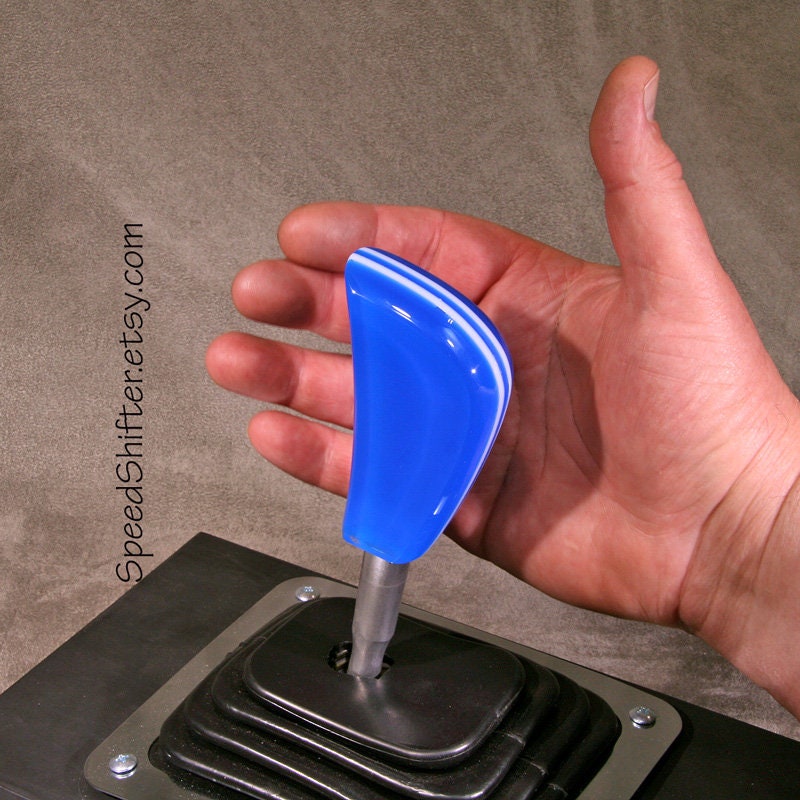 Cyan Blue Acrylic Shift Knob: Hot Rod, Rat Rod, Sports Car