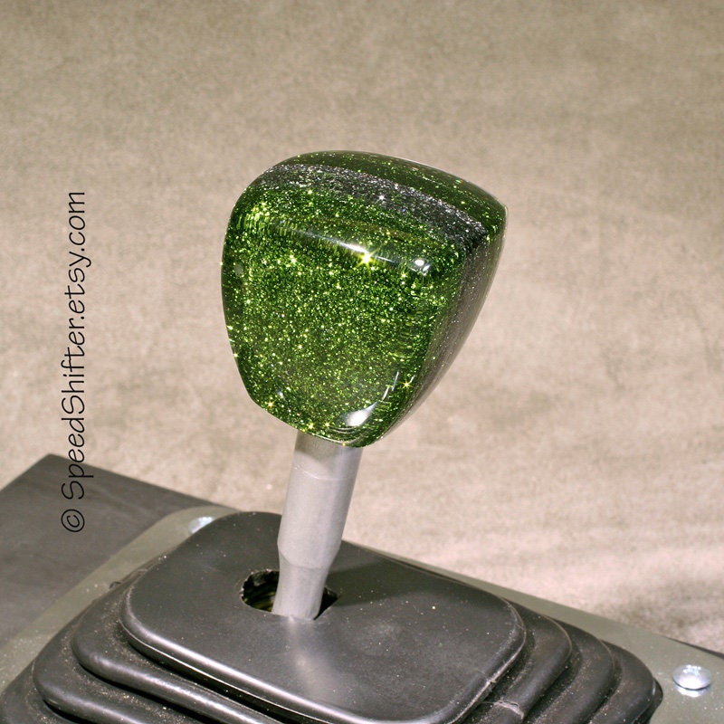 Forest Green and Charcoal, SHIFT KNOB  Metallic, Metal Flake, For your Hot Rod, Rat Rod, Cool Ride, Sports Car, Fast Car