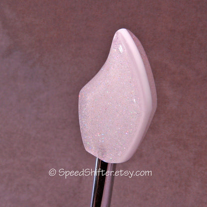 Holographic White Metal Flake Shift Knob for Hot Rod, Rat Rod, Sports Car