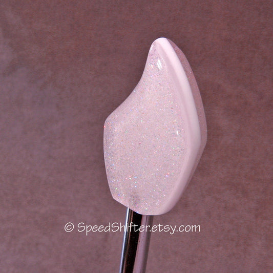 Holographic White Metal Flake Shift Knob for Hot Rod, Rat Rod, Sports Car