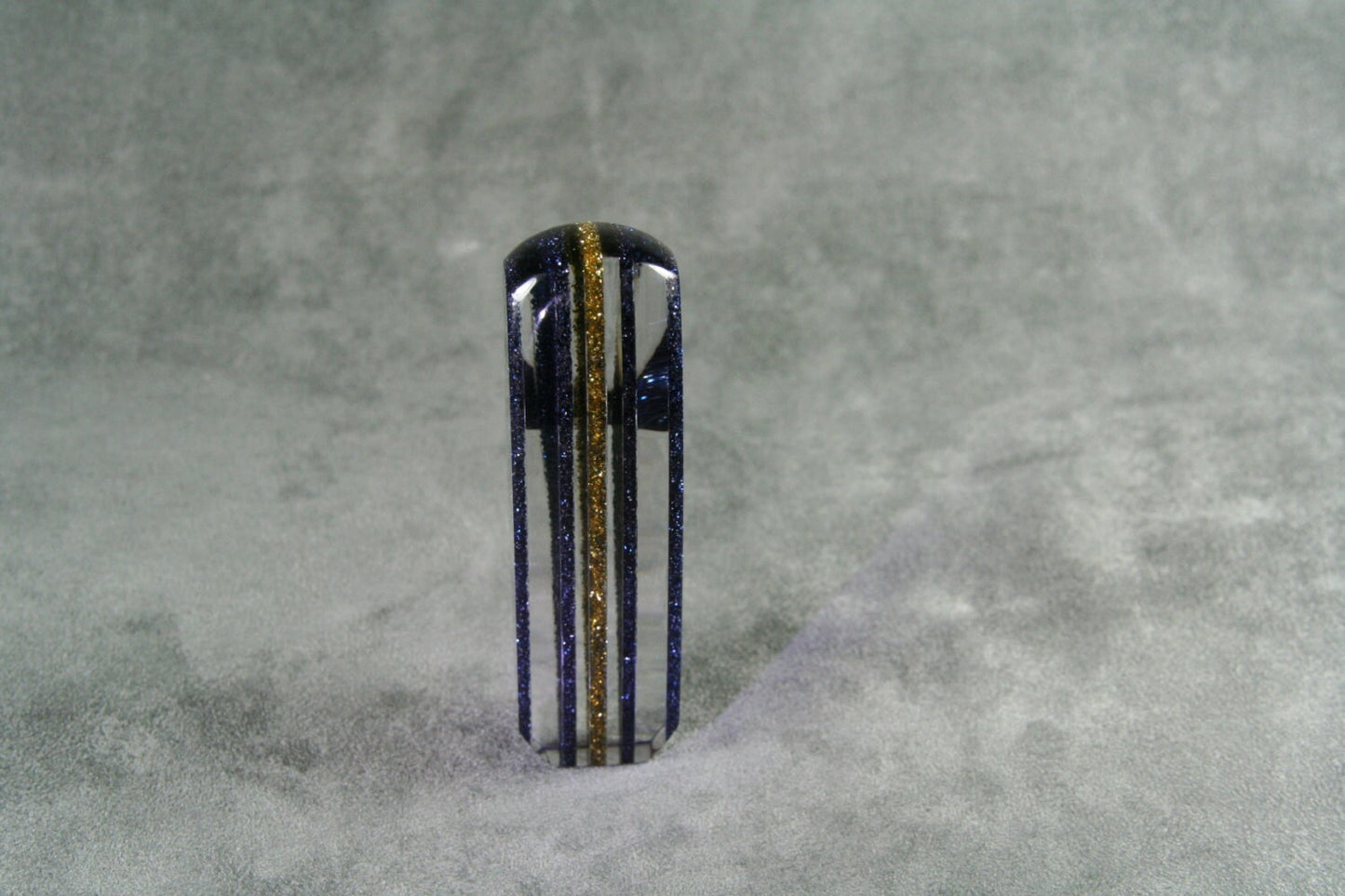 Dark Blue with Gold SHIFT HANDLE For Your Hot Rod or Rat Rod, Shifter Knob, Metal Flake acrylic
