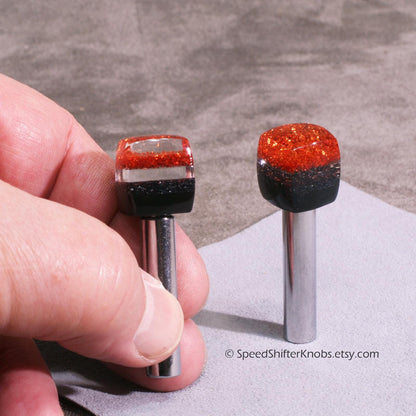 Customizable Car Metalflake DOOR LOCK Knobs (set of 2) - Old School Car - Any Color, Made to Order