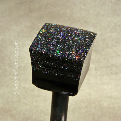 HOLOGRAPHIC Black KNOB, Shift Knob, Specific Thread Mount or Universal Fit.  For your Hot Rod, Rat Rod, Cool Ride, Sports Car