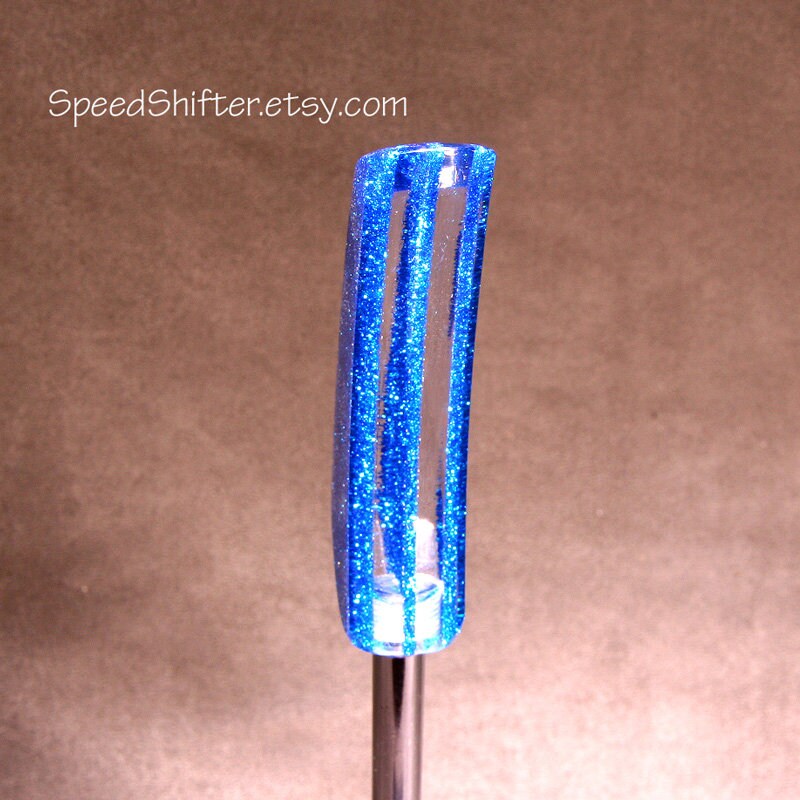 Metal Flake Blue SHIFT KNOB, With Layers of Clear.  For your Hot Rod, Rat Rod, Cool Ride, Sports Car, Fast Car