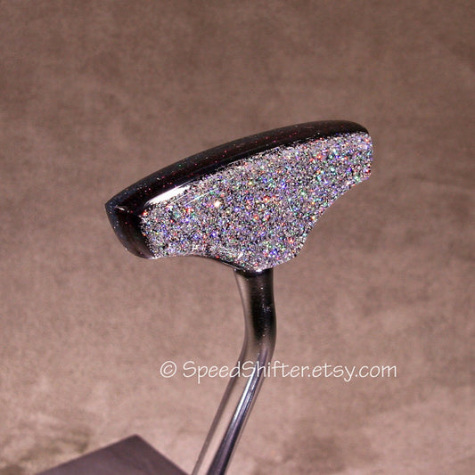 Silver Rainbow Holographic with Burgundy and Smoke. T-Handle SHIFT KNOB,  For your Hot Rod, Rat Rod, Cool Ride, Sports Car, Fast C