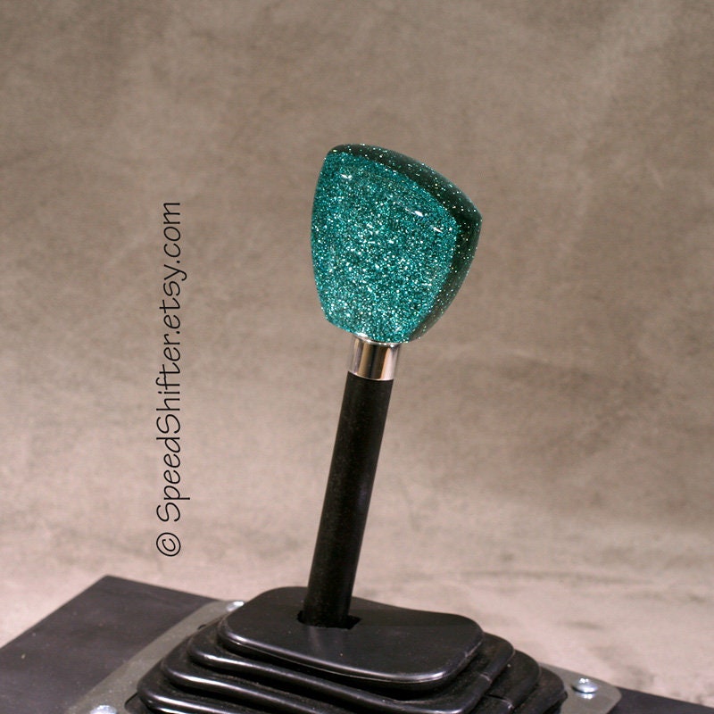 SAGE Green and Smoke Gray, SHIFT KNOB  Metallic, Metal Flake, For your Hot Rod, Rat Rod, Cool Ride, Sports Car, Fast Car