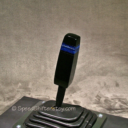Bright BLUE with Black. SHIFT KNOB, Specific Thread or Universal Fit.  For your Hot Rod, Rat Rod, Cool Ride, Sports Car, Fast C