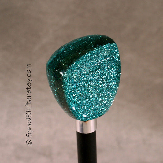 SAGE Green and Smoke Gray, SHIFT KNOB  Metallic, Metal Flake, For your Hot Rod, Rat Rod, Cool Ride, Sports Car, Fast Car