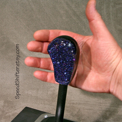 Midnight Blue, SHIFT KNOB  Metallic, Purple and Silver Metal Flake, For your Hot Rod, Rat Rod, Cool Ride, Sports Car, Fast Car