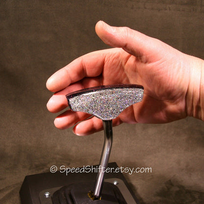 Silver Rainbow Holographic with Burgundy and Smoke. T-Handle SHIFT KNOB,  For your Hot Rod, Rat Rod, Cool Ride, Sports Car, Fast C