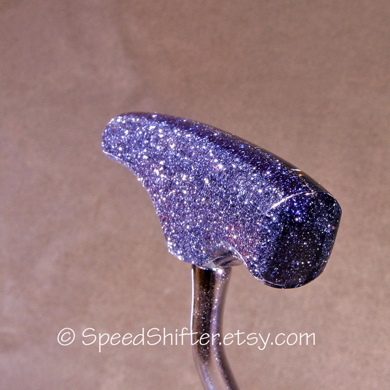 STEEL BLUE T-Handle Shifter, Custom Shift Handle, Hurst Style, Shifter Lever, Handmade in Choices of Color