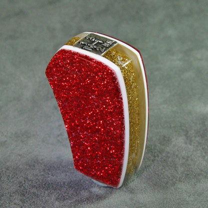 Red, White and Gold SHIFT HANDLE For Your Hot Rod or Rat Rod, Shifter Knob
