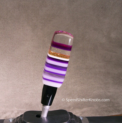 Purple, Clear, White, with a bit of Gold, SHIFT KNOB, Can Be Universal Fit  For your Hot Rod, Rat Rod, Cool Ride, Sports Car, Fast Car