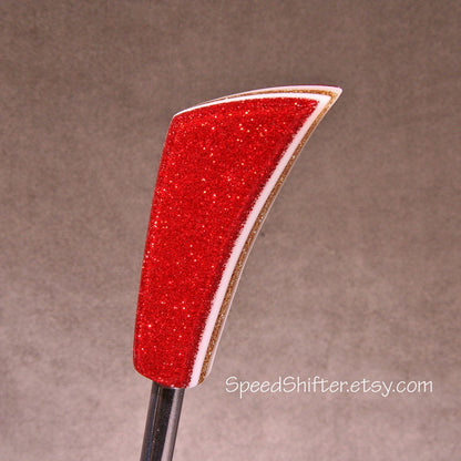 Red, Gold, White SHIFT KNOB.  Metallic, Metal Flake, For your Hot Rod, Rat Rod, Cool Ride, Sports Car, Fast Car