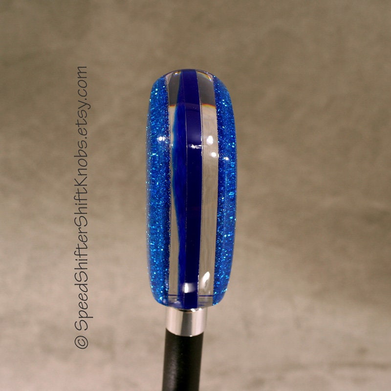 BLUE on Blue KNOB, Shift Knob, For your Hot Rod, Rat Rod, Cool Ride, Sports Car - Specific Thread Mount or Universal Fit.