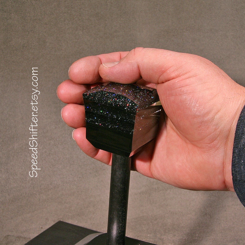 HOLOGRAPHIC Black KNOB, Shift Knob, Specific Thread Mount or Universal Fit.  For your Hot Rod, Rat Rod, Cool Ride, Sports Car