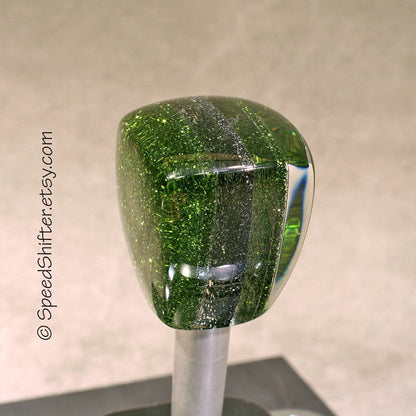 Forest Green and Charcoal, SHIFT KNOB  Metallic, Metal Flake, For your Hot Rod, Rat Rod, Cool Ride, Sports Car, Fast Car