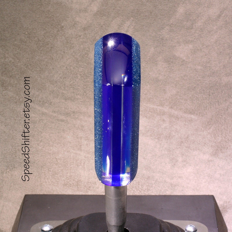 Baby Blue and Transparent Blue. SHIFT KNOB, Thread Mount or Universal Fit. For your Hot Rod, Rat Rod, Cool Ride, Sports Car