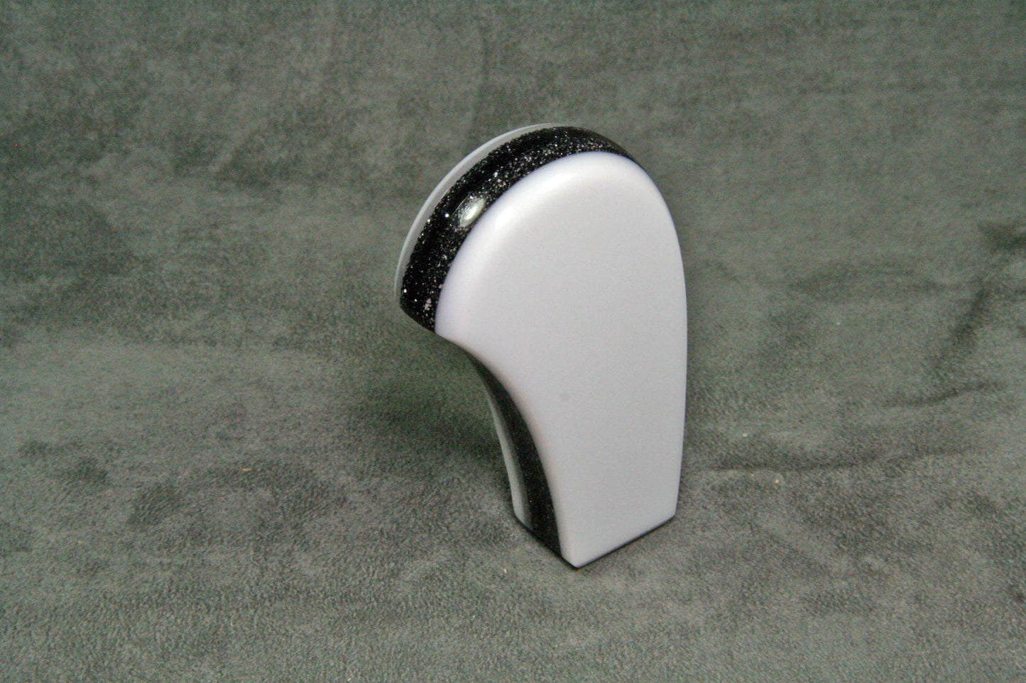White with Black Metalflake SHIFT KNOB For Your Hot Rod, Rat Rod, Sports Car, Fast Car, Slow Car,