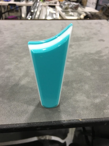 Turquoise with white. SHIFTER KNOB, Universal Fit.  With layers of white and clear.  For your Hot Rod, Rat Rod, Cool Ride, Sports Car